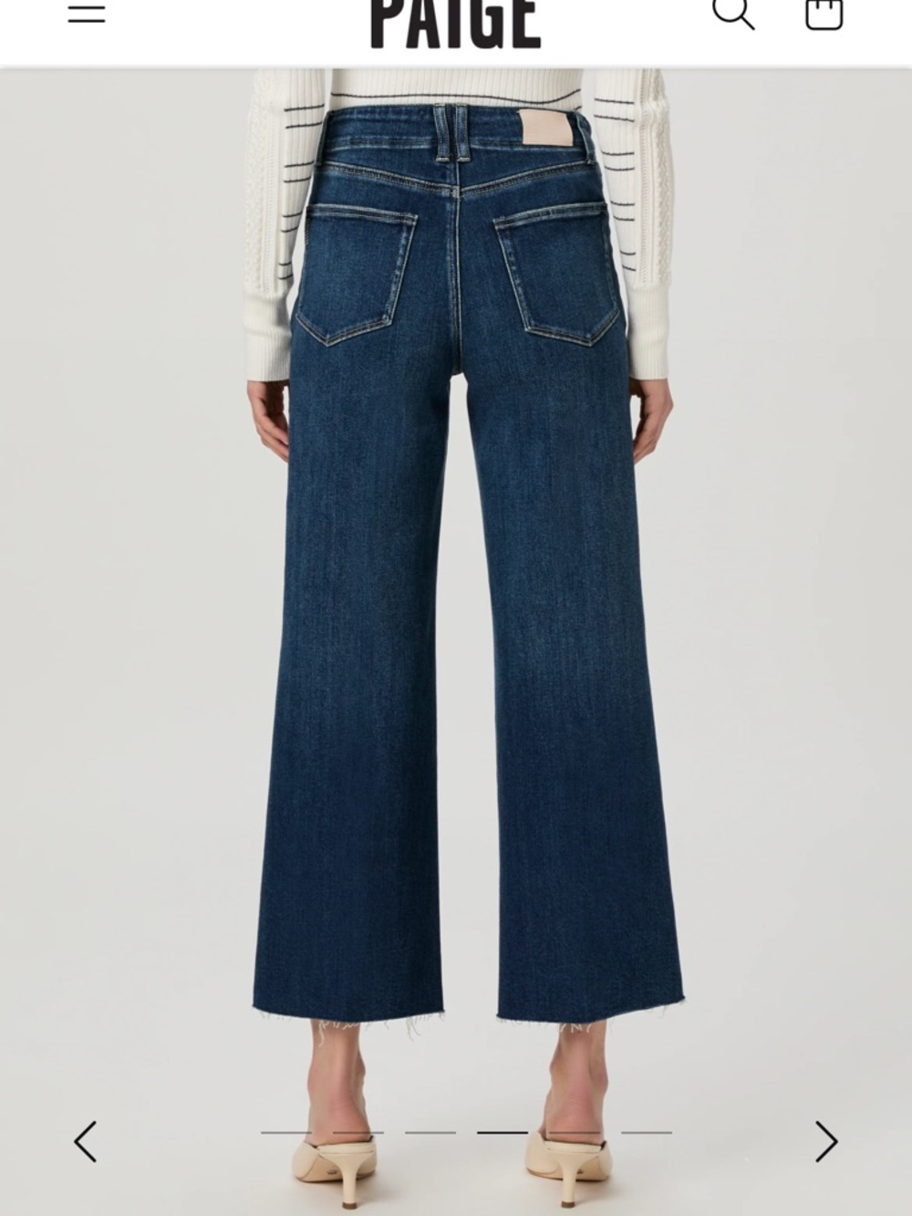 PAIGE ANESSA Wide-Leg Jean - size 33 - Amoroso wash - Picture 2 of 8
